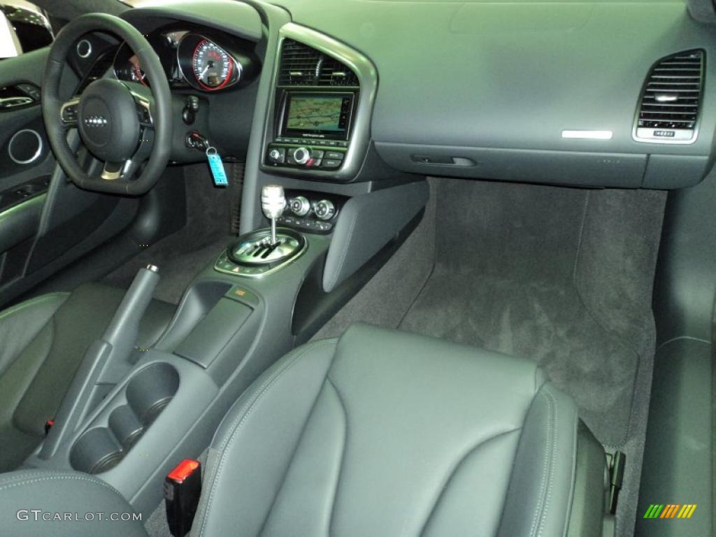 2011 Audi R8 5.2 FSI quattro Black Fine Nappa Leather Dashboard Photo #42512647