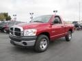 2008 Inferno Red Crystal Pearl Dodge Ram 1500 SXT Regular Cab  photo #3