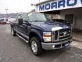 2008 Dark Blue Pearl Metallic Ford F250 Super Duty XLT Crew Cab 4x4  photo #3