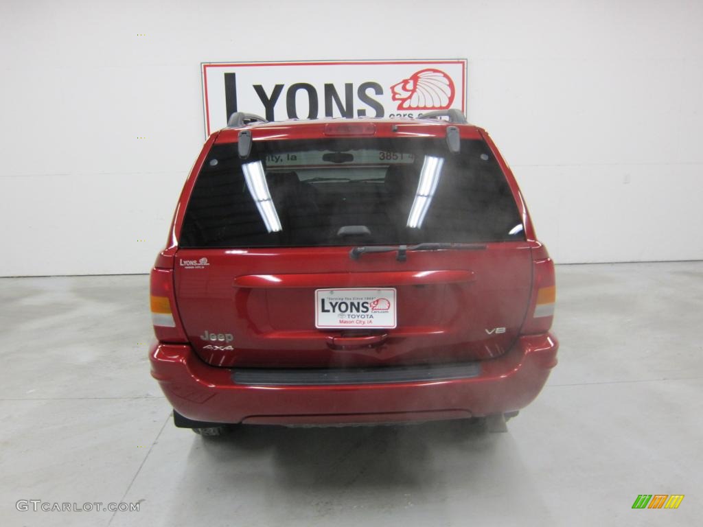 2002 Grand Cherokee Limited 4x4 - Inferno Red Tinted Pearlcoat / Dark Slate Gray/Light Slate Gray photo #13