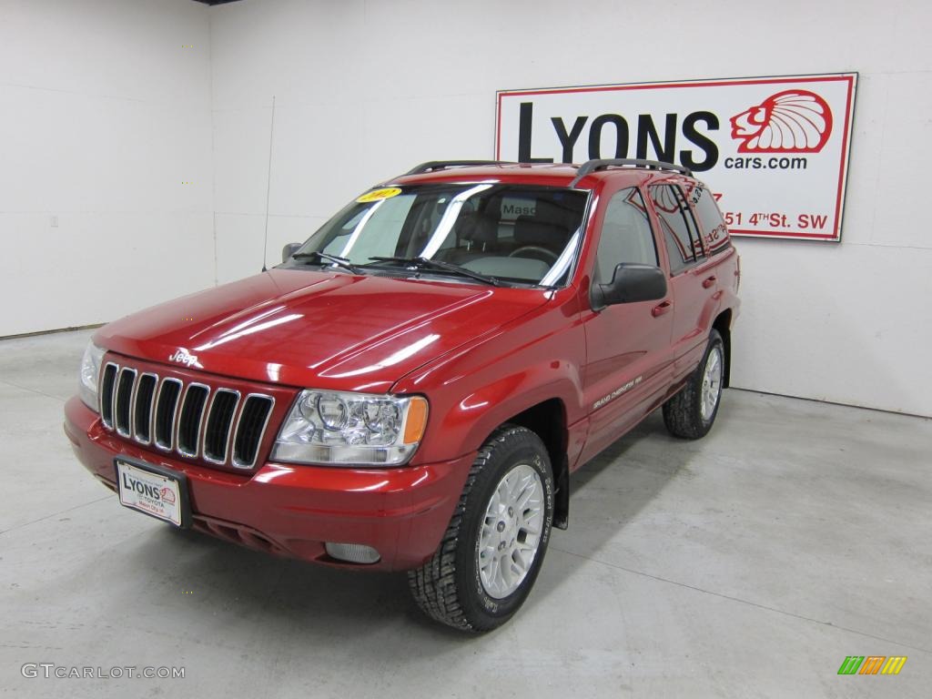 2002 Grand Cherokee Limited 4x4 - Inferno Red Tinted Pearlcoat / Dark Slate Gray/Light Slate Gray photo #21