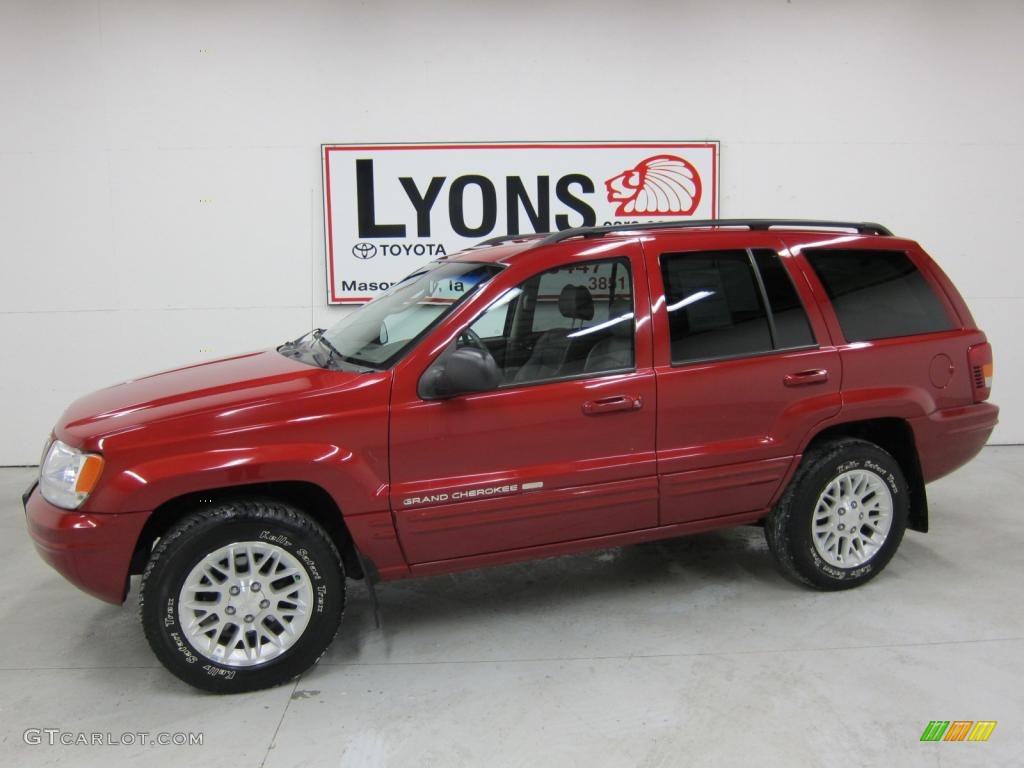 2002 Grand Cherokee Limited 4x4 - Inferno Red Tinted Pearlcoat / Dark Slate Gray/Light Slate Gray photo #25