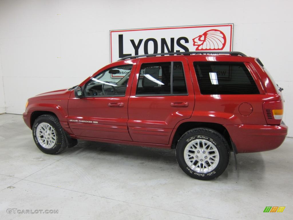 2002 Grand Cherokee Limited 4x4 - Inferno Red Tinted Pearlcoat / Dark Slate Gray/Light Slate Gray photo #28