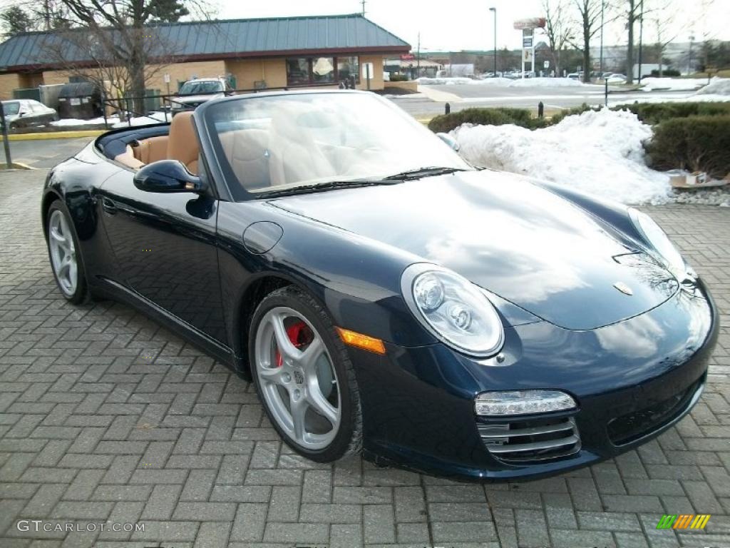 Dark Blue Metallic 2011 Porsche 911 Carrera 4S Cabriolet Exterior Photo #42523721
