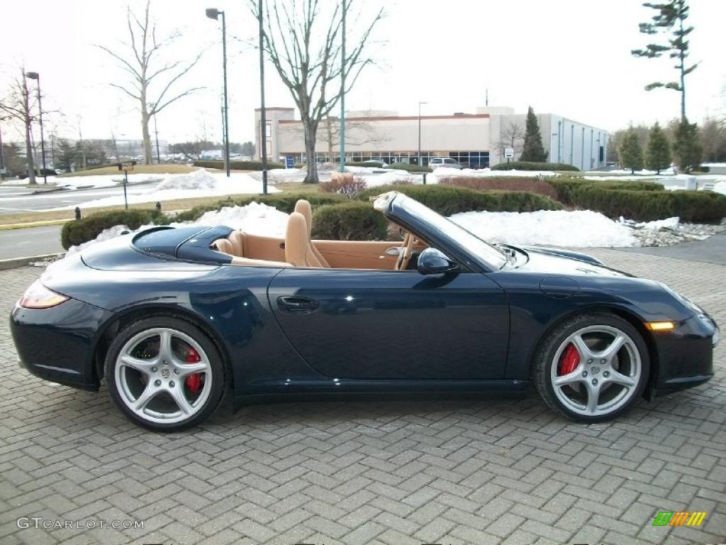 Dark Blue Metallic 2011 Porsche 911 Carrera 4S Cabriolet Exterior Photo #42523737