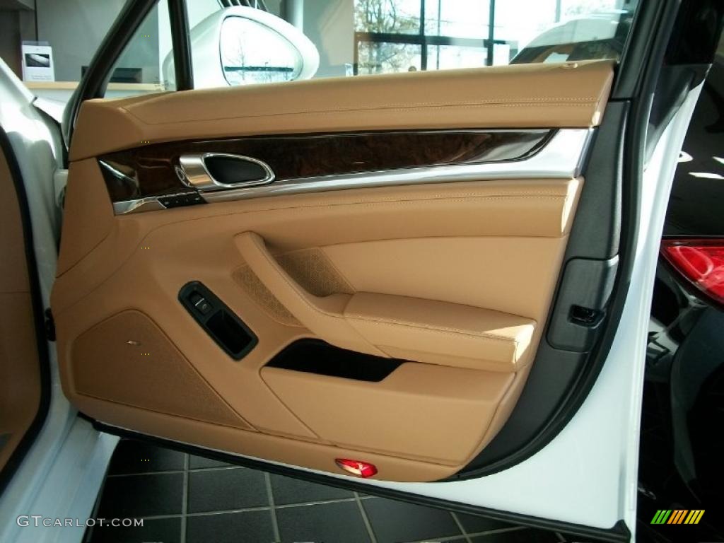 2011 Porsche Panamera Turbo Luxor Beige Door Panel Photo #42524605