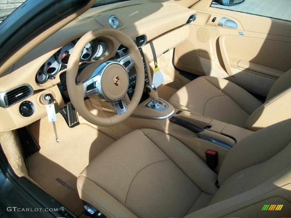 2011 911 Carrera S Cabriolet - Meteor Grey Metallic / Sand Beige photo #13