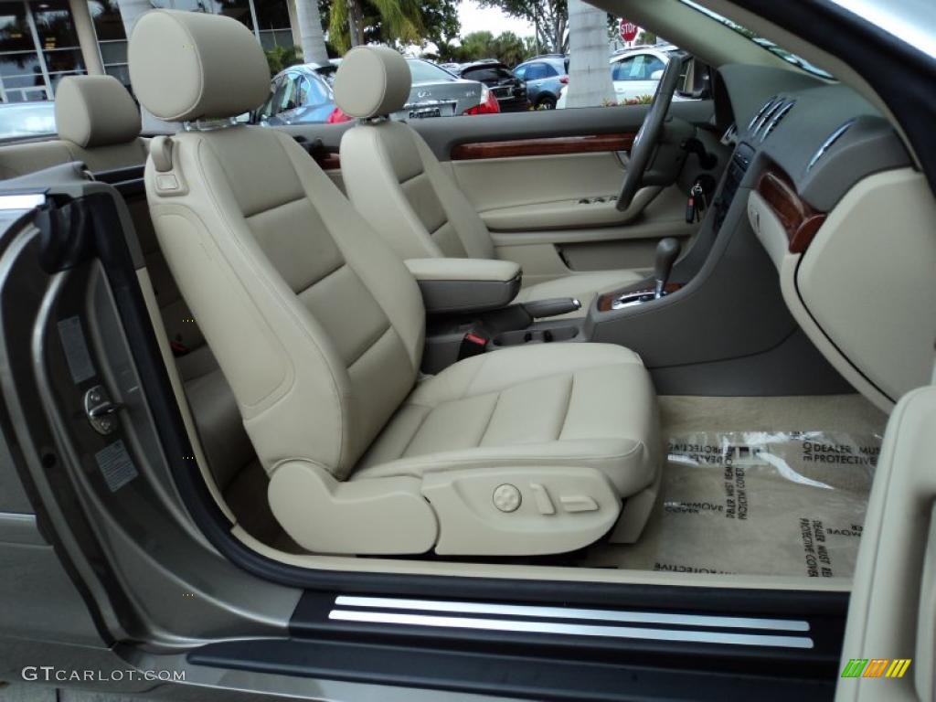 Beige Interior 2005 Audi A4 3.0 Cabriolet Photo #42526461