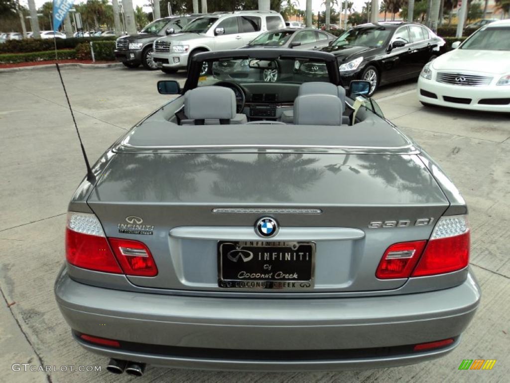 2004 3 Series 330i Convertible - Silver Grey Metallic / Grey photo #9