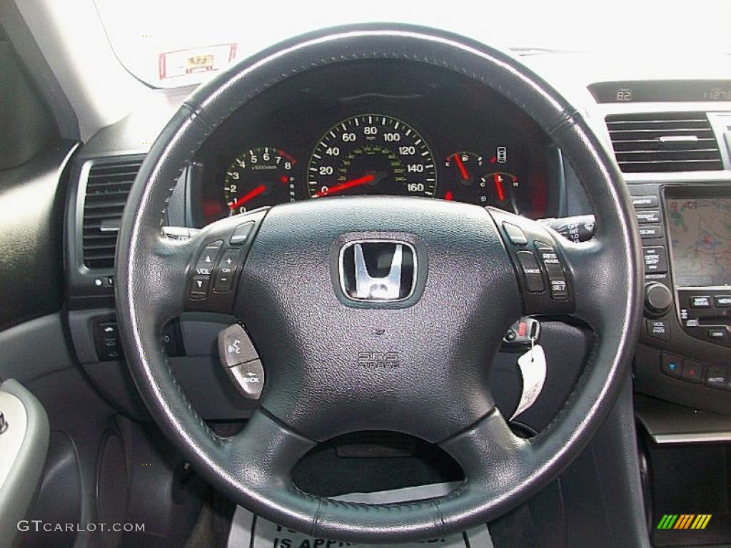 2004 Honda Accord EX V6 Sedan Gray Steering Wheel Photo #42527765