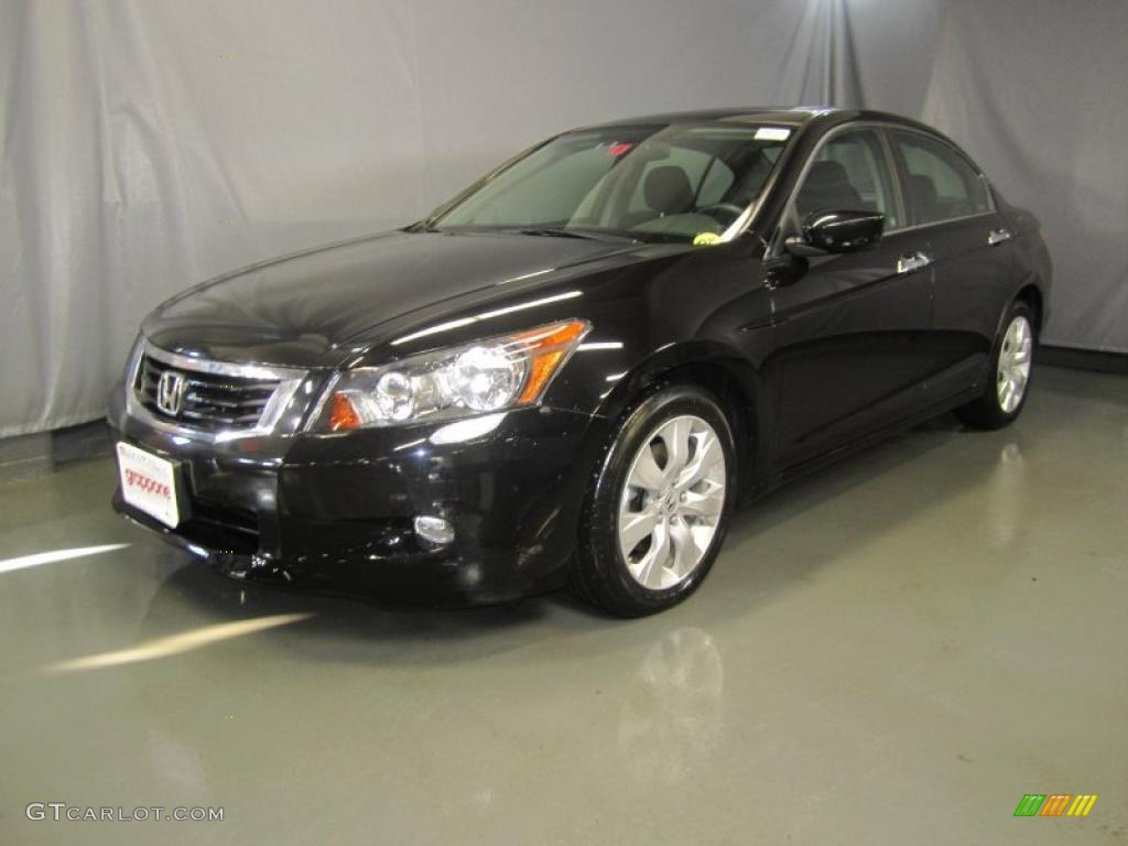 2008 Accord EX V6 Sedan - Nighthawk Black Pearl / Black photo #1