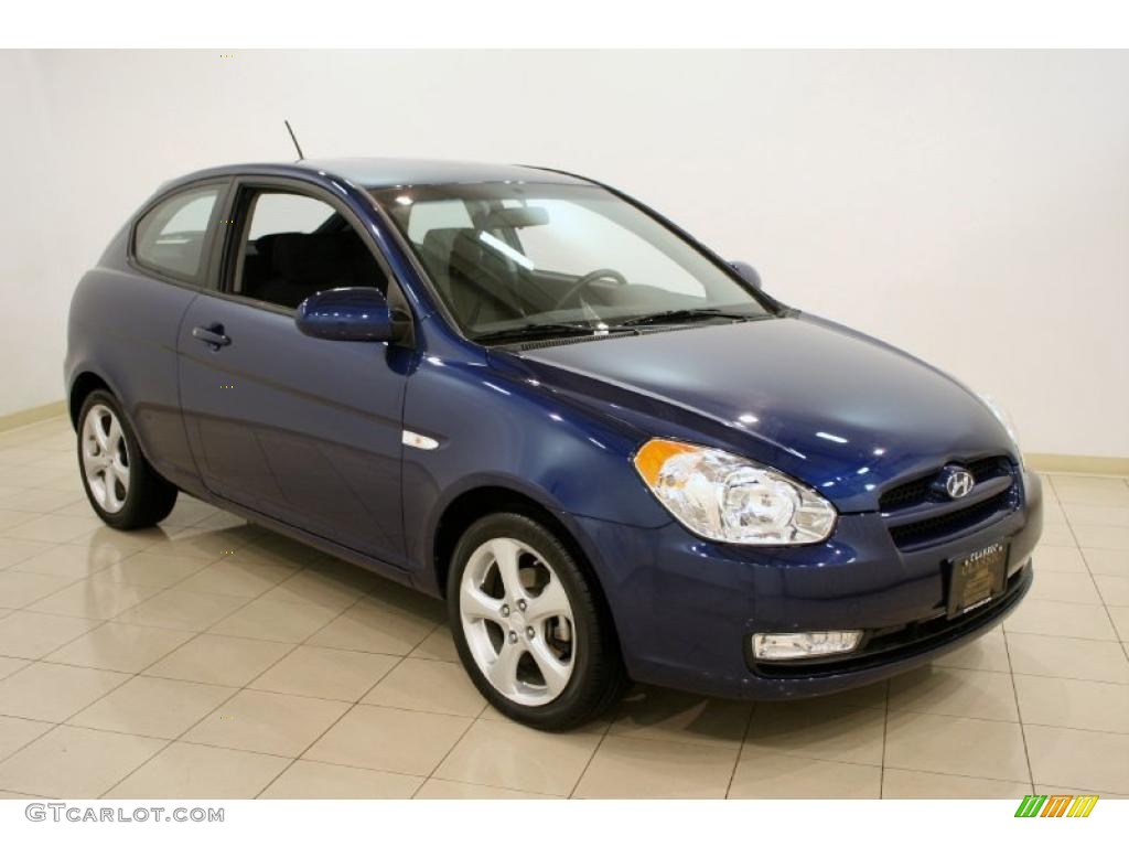 2009 Accent SE 3 Door - Dark Sapphire Blue / Black photo #1