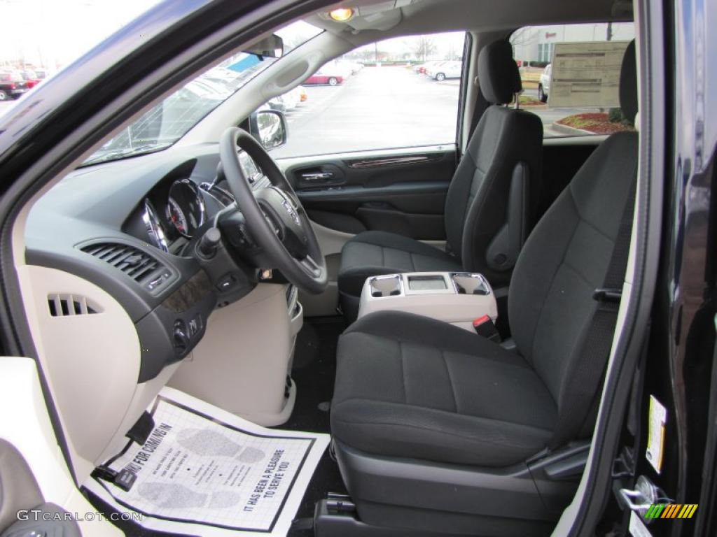 Black/Light Graystone Interior 2011 Dodge Grand Caravan Mainstreet Photo #42535445