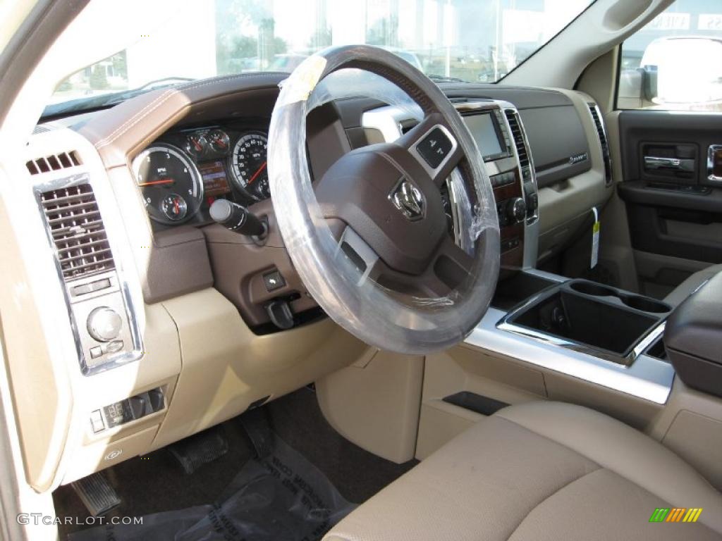 2011 Dodge Ram 2500 HD Laramie Crew Cab 4x4 Light Pebble Beige/Bark Brown Dashboard Photo #42540289