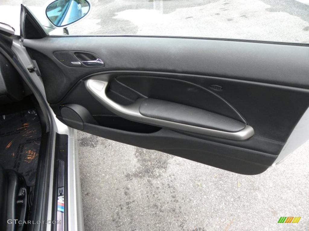2002 BMW M3 Convertible Black Door Panel Photo #42542233