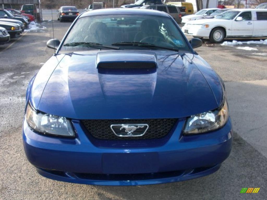 2004 Mustang V6 Coupe - Sonic Blue Metallic / Dark Charcoal photo #1
