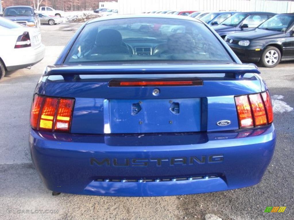 2004 Mustang V6 Coupe - Sonic Blue Metallic / Dark Charcoal photo #4