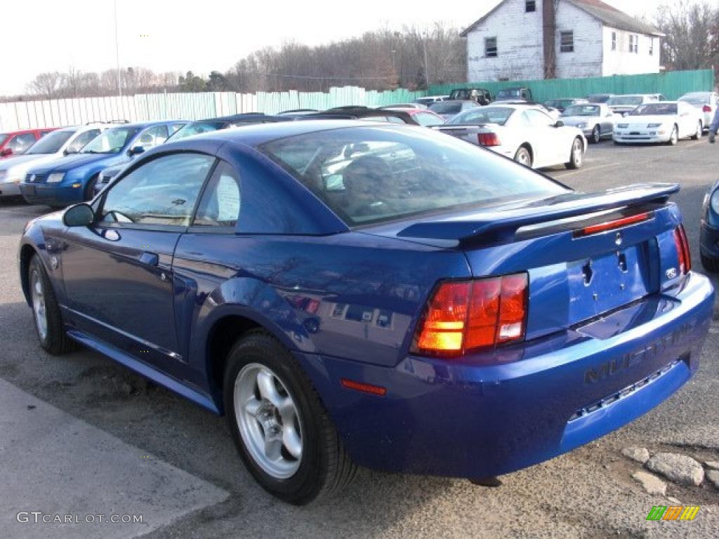 2004 Mustang V6 Coupe - Sonic Blue Metallic / Dark Charcoal photo #5