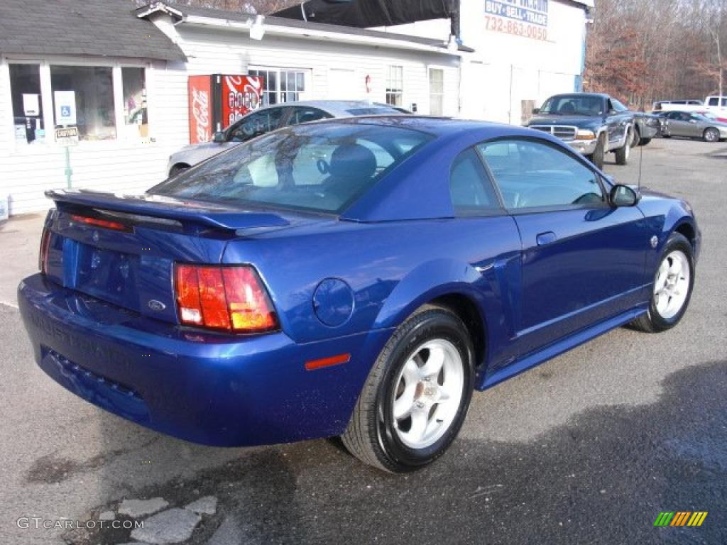 2004 Mustang V6 Coupe - Sonic Blue Metallic / Dark Charcoal photo #6