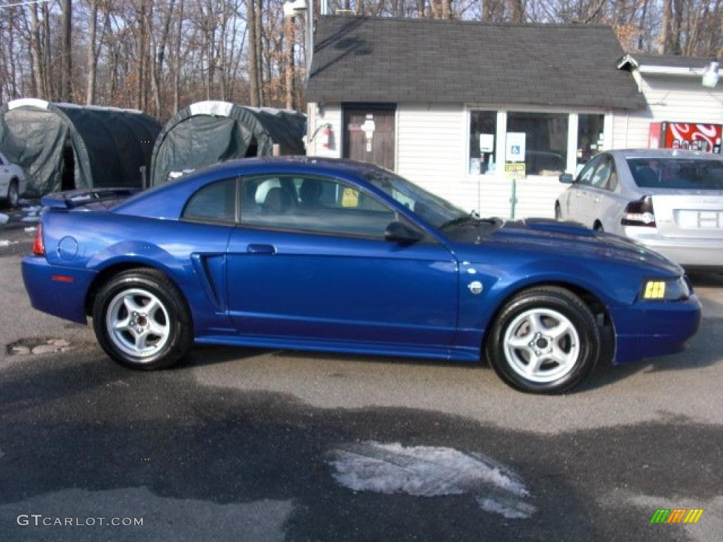 2004 Mustang V6 Coupe - Sonic Blue Metallic / Dark Charcoal photo #7