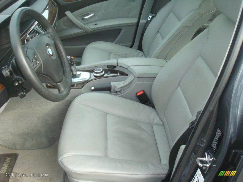 2008 5 Series 535xi Sedan - Platinum Grey Metallic / Grey Dakota Leather photo #8