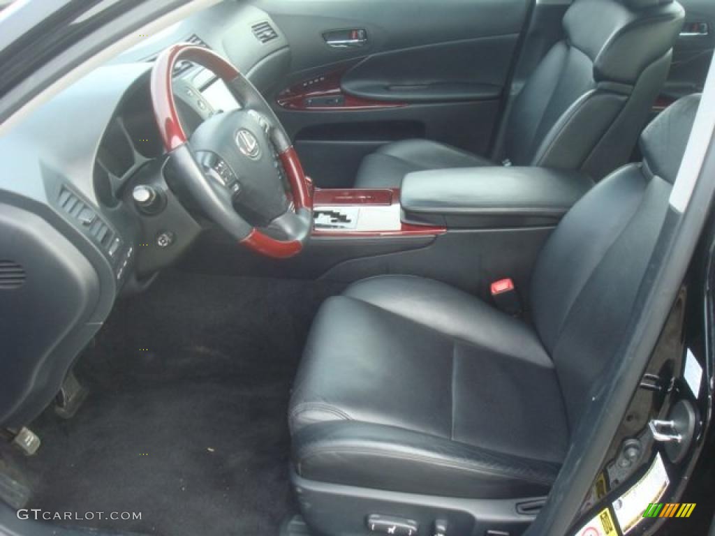 Black Interior 2007 Lexus GS 450h Hybrid Photo #42546081