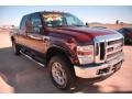 2009 Royal Red Metallic Ford F250 Super Duty Lariat Crew Cab 4x4  photo #8