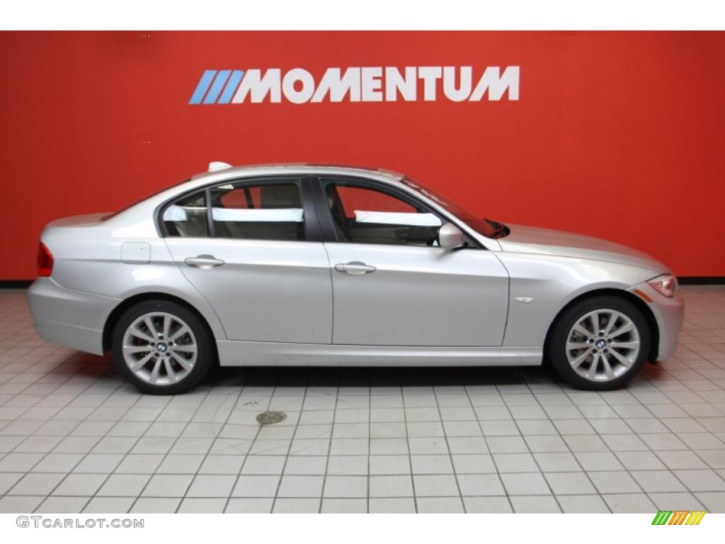 2011 3 Series 328i Sedan - Titanium Silver Metallic / Oyster/Black Dakota Leather photo #4