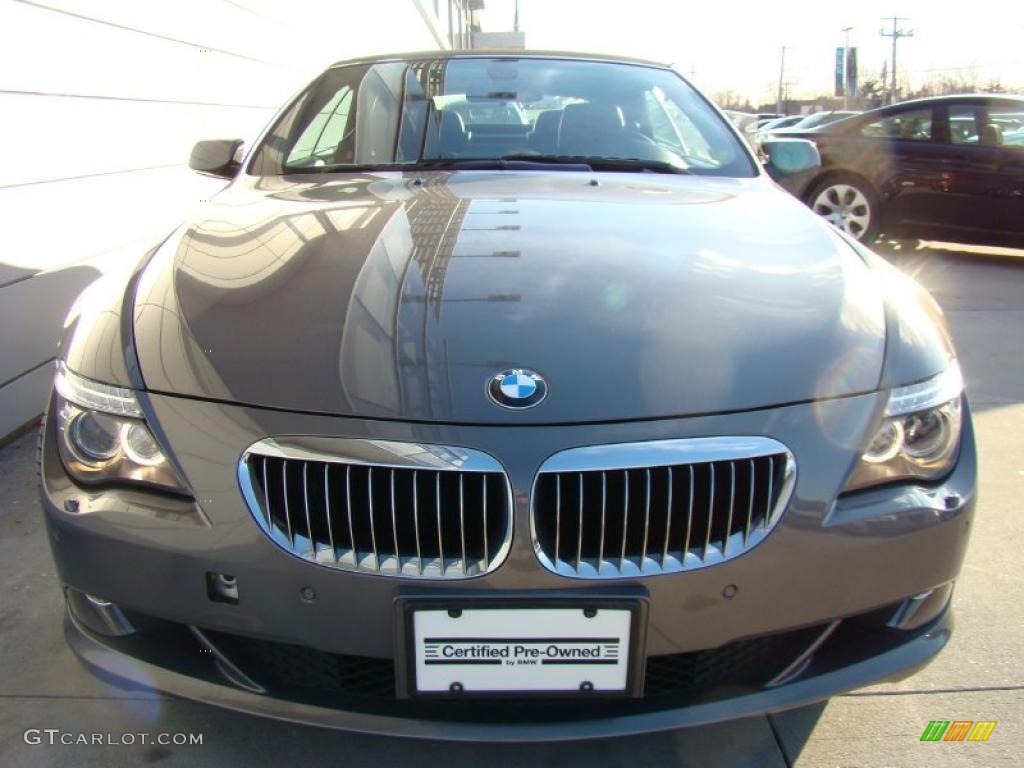 2008 6 Series 650i Convertible - Stratus Grey Metallic / Black photo #2