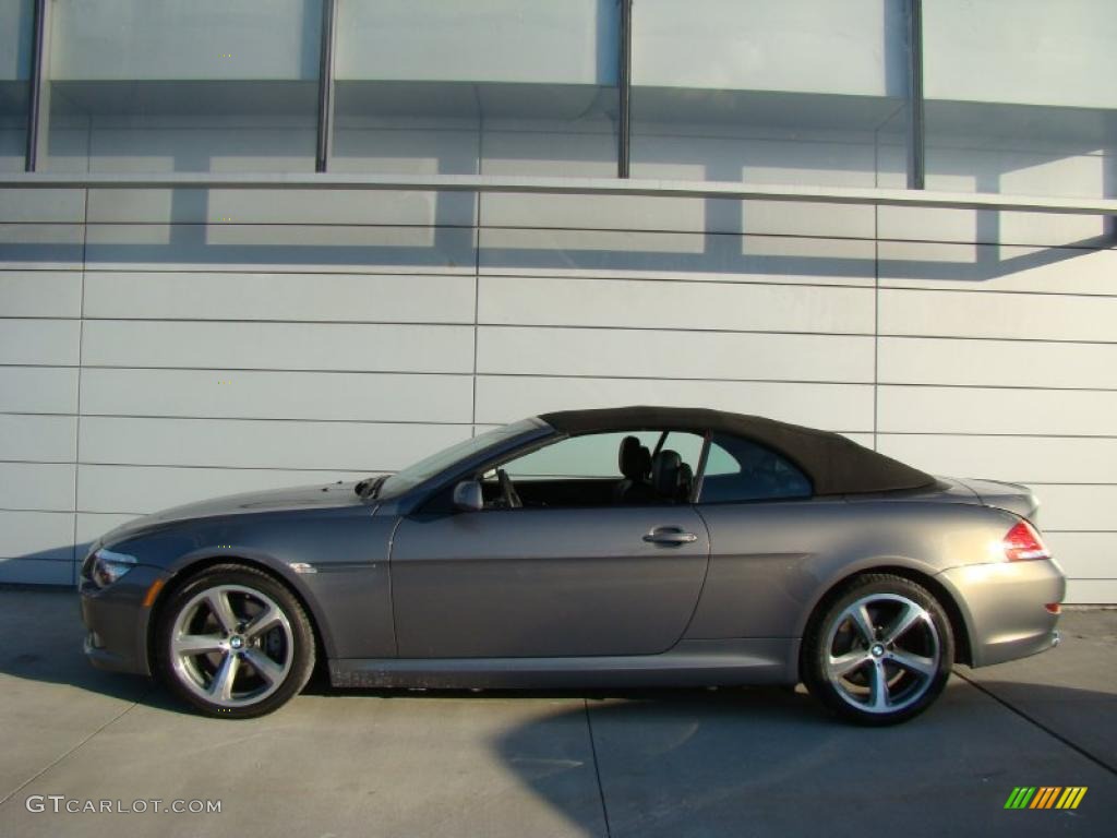 2008 6 Series 650i Convertible - Stratus Grey Metallic / Black photo #3