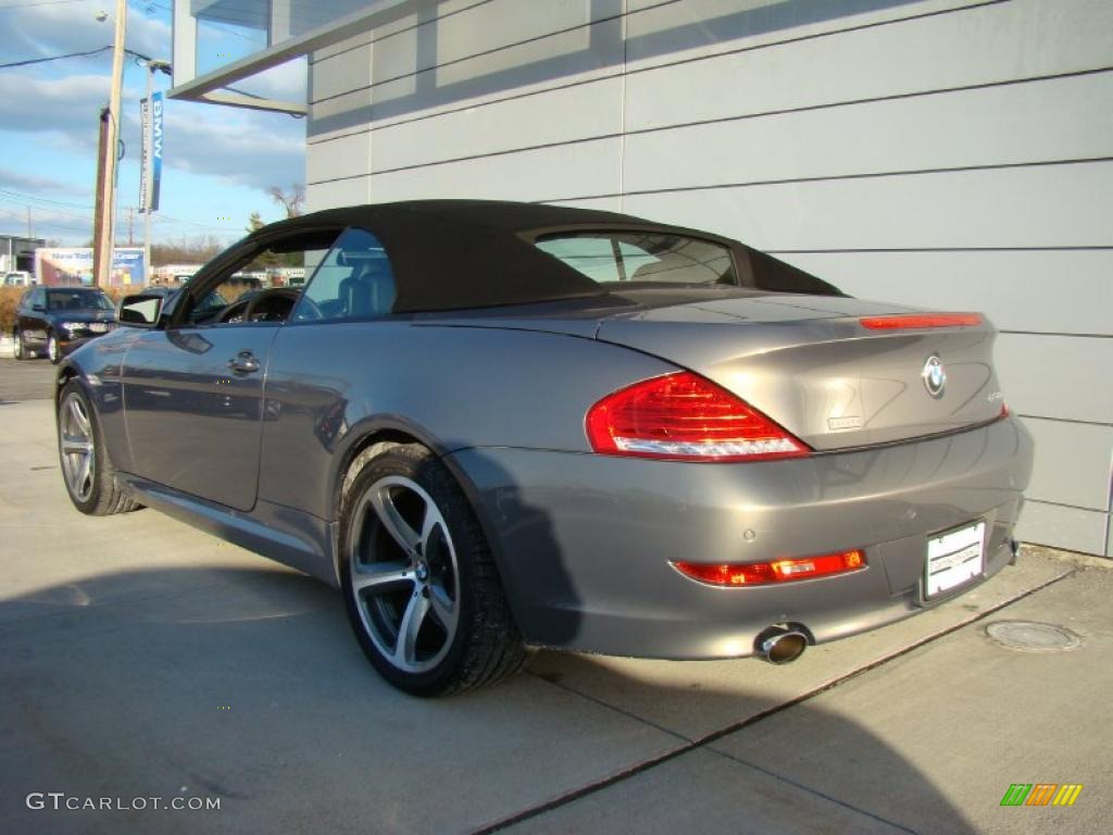2008 6 Series 650i Convertible - Stratus Grey Metallic / Black photo #4