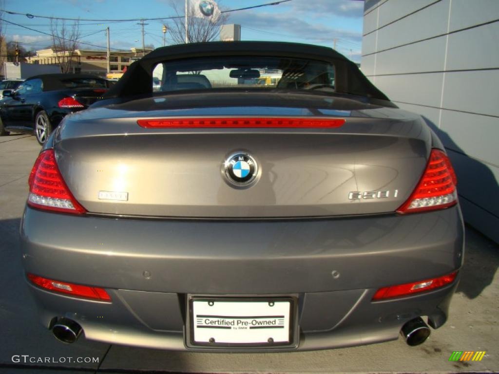 2008 6 Series 650i Convertible - Stratus Grey Metallic / Black photo #5
