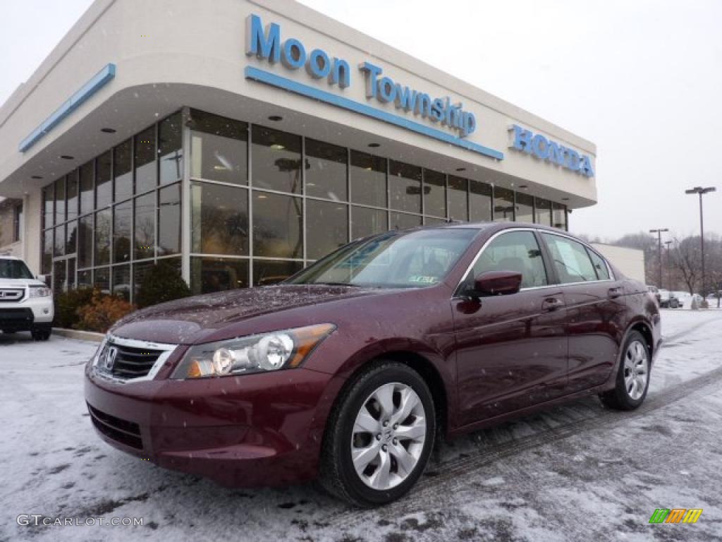 2008 Accord EX-L Sedan - Basque Red Pearl / Ivory photo #1