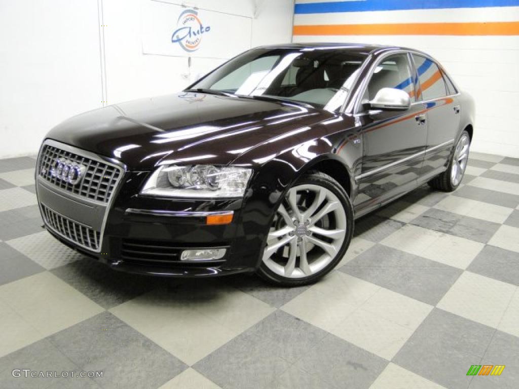 Cherry Black Pearl Effect 2008 Audi S8 5.2 quattro Exterior Photo #42557577