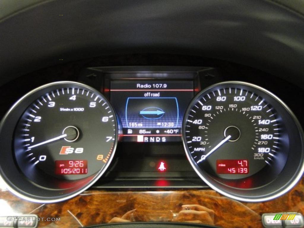 2008 Audi S8 5.2 quattro Gauges Photo #42557881