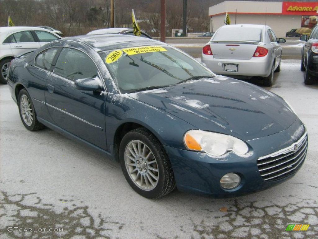 2003 Sebring LXi Coupe - Steel Blue Pearlcoat / Dark Taupe/Medium Taupe photo #7