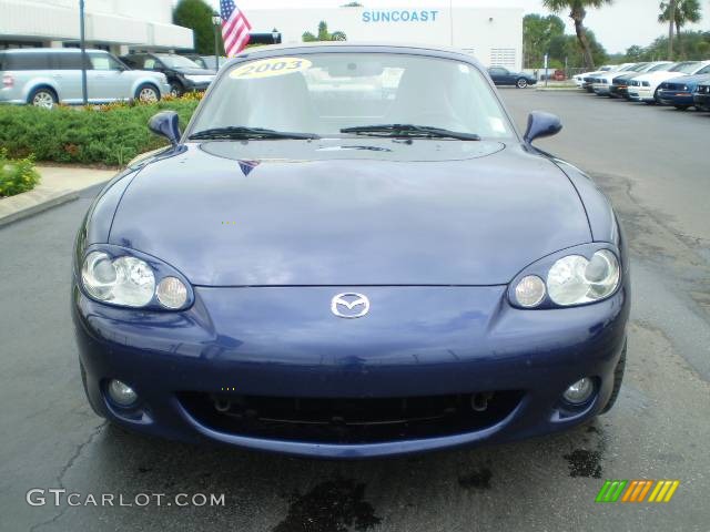 2003 MX-5 Miata Special Edition Roadster - Strato Blue Mica / Gray photo #8
