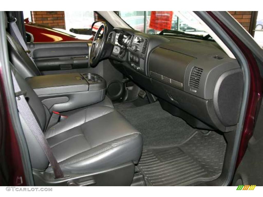 Ebony Interior 2008 Chevrolet Silverado 1500 LT Regular Cab 4x4 Photo #42560881