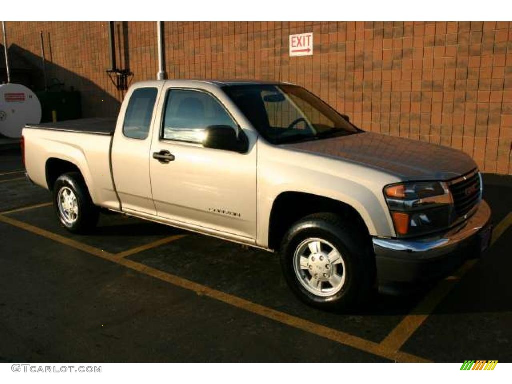 2004 Canyon SLE Extended Cab - Silver Birch Metallic / Pewter photo #1