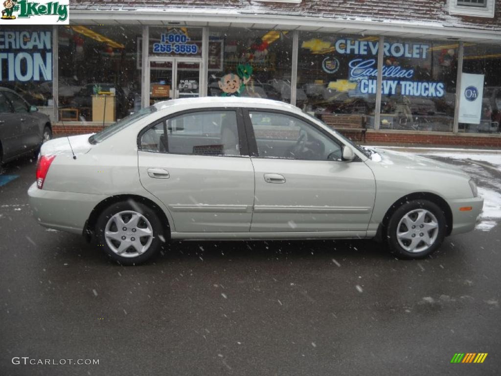 2004 Elantra GLS Sedan - Sea Shell Green / Beige photo #2