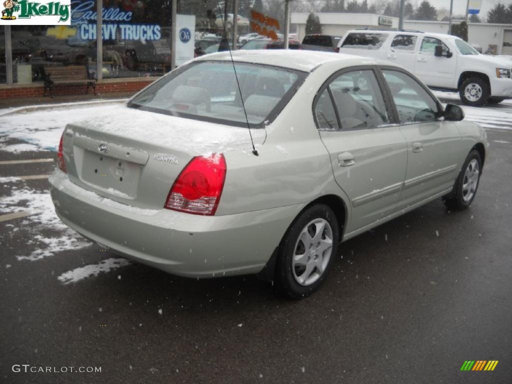 2004 Elantra GLS Sedan - Sea Shell Green / Beige photo #3