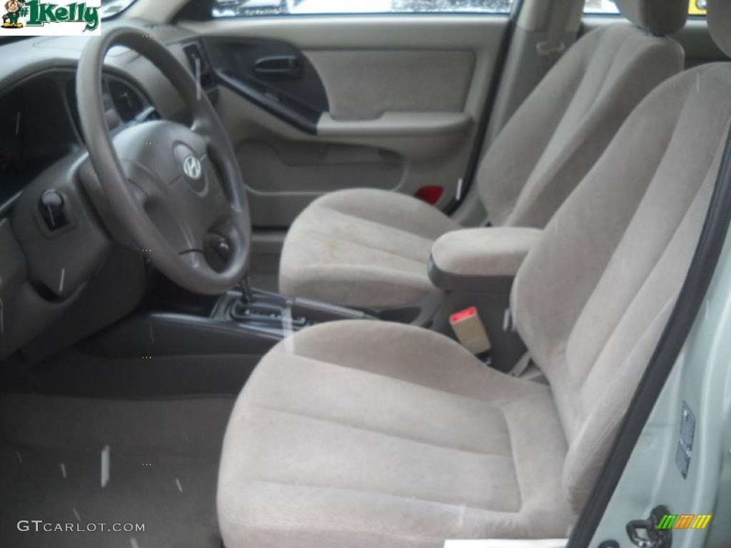 2004 Elantra GLS Sedan - Sea Shell Green / Beige photo #10
