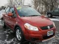 2008 Vivid Red Suzuki SX4 Crossover AWD  photo #15