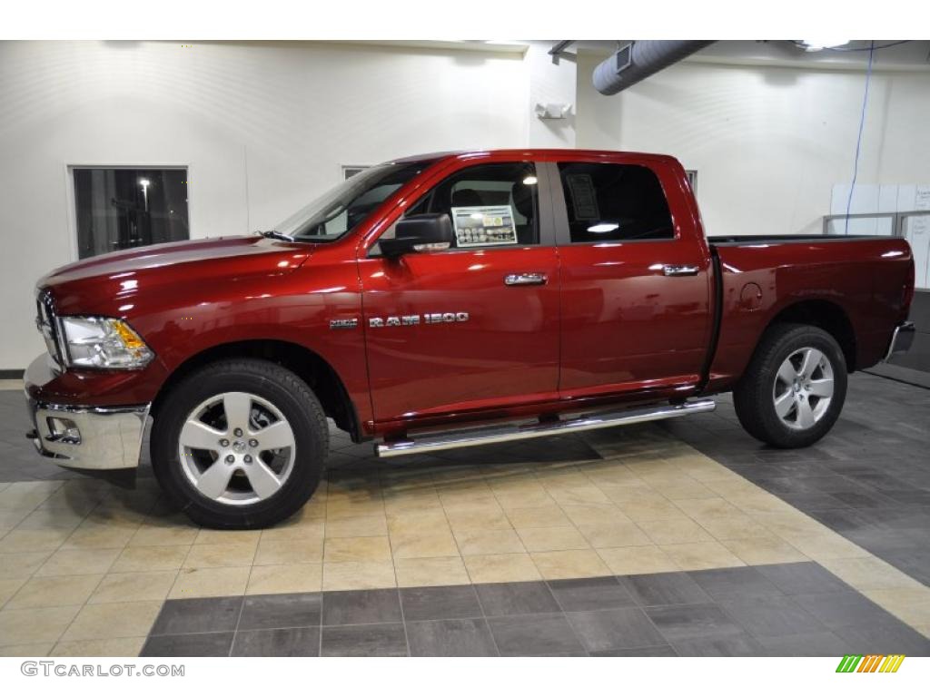 2011 Ram 1500 Big Horn Crew Cab - Deep Cherry Red Crystal Pearl / Dark Slate Gray/Medium Graystone photo #1