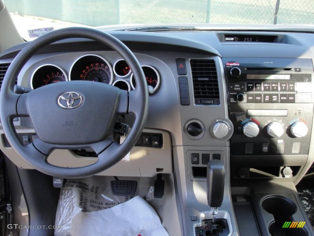 2011 Toyota Tundra CrewMax 4x4 Sand Beige Dashboard Photo #42573243