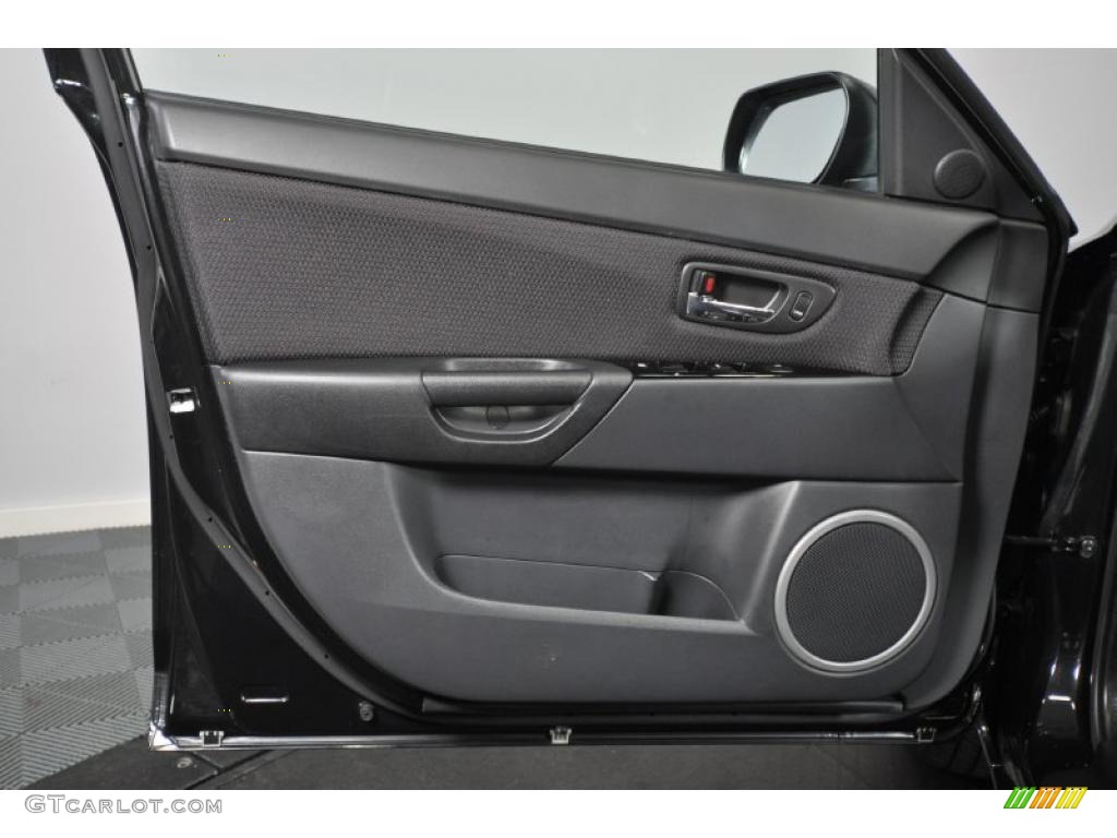 2009 Mazda MAZDA3 s Sport Sedan Black Door Panel Photo #42579170