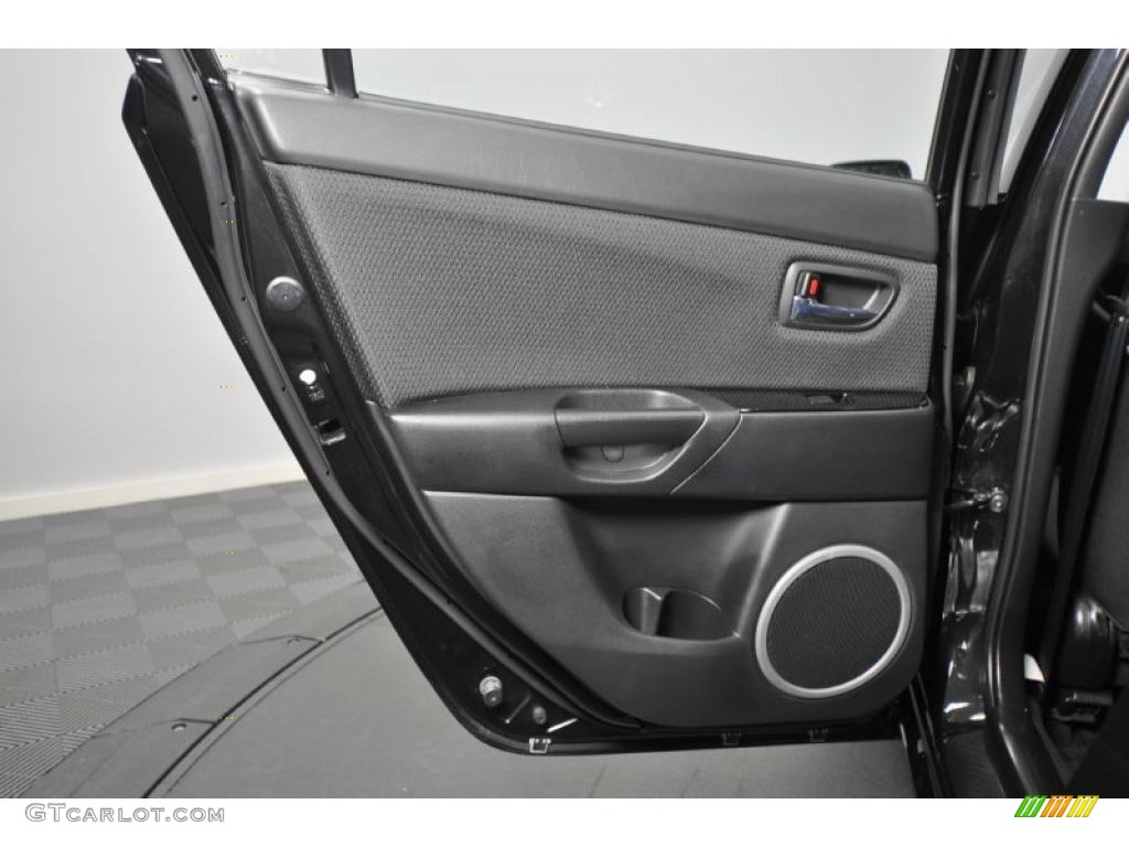 2009 Mazda MAZDA3 s Sport Sedan Black Door Panel Photo #42579238