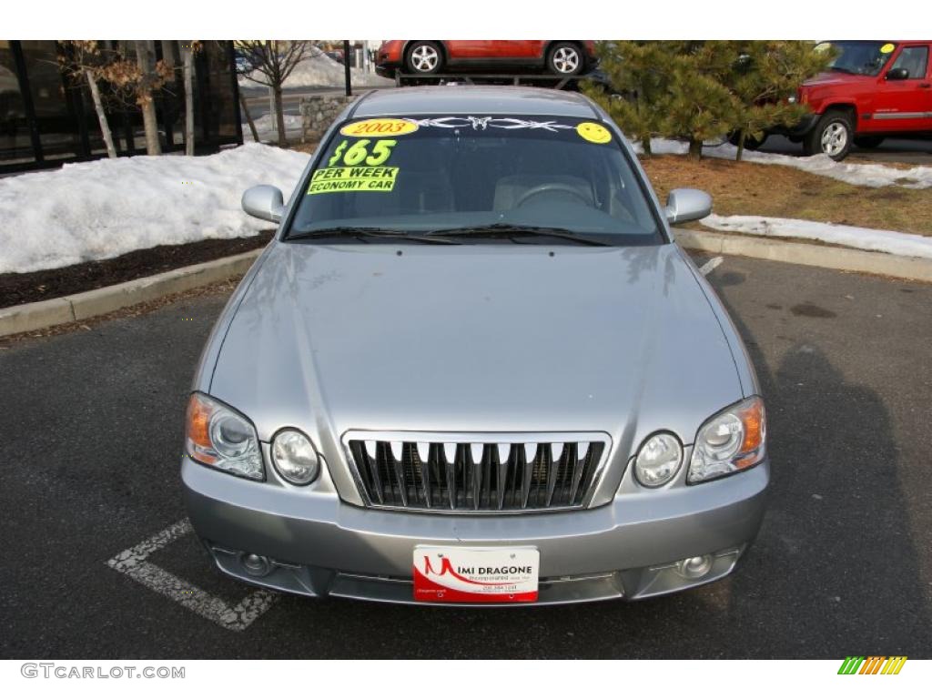 2003 Optima LX - Crystal Silver / Gray photo #2