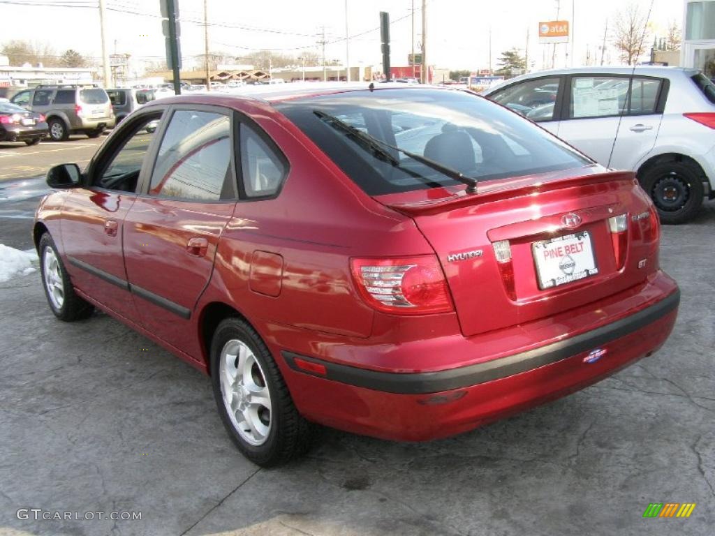 2004 Elantra GT Hatchback - Crimson Dark Red / Dark Gray photo #5