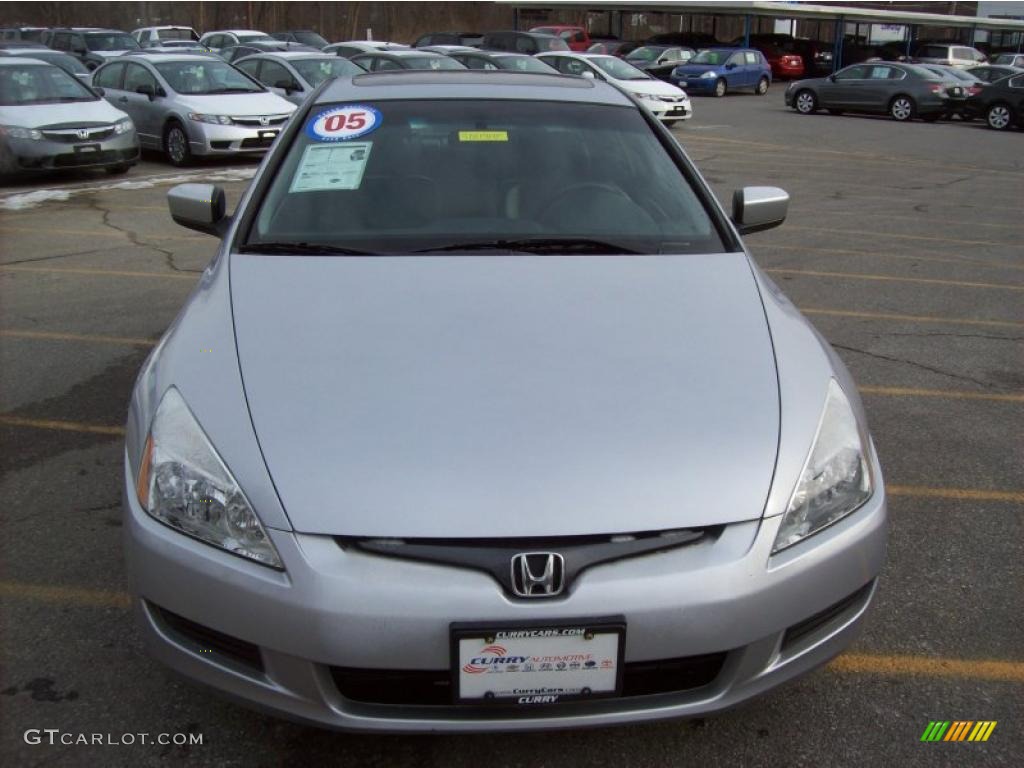 2005 Accord EX V6 Coupe - Satin Silver Metallic / Black photo #3